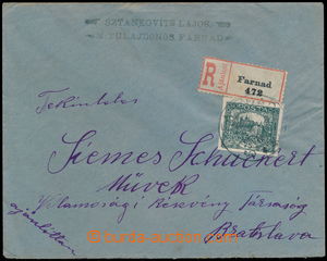 154846 - 1919 Reg letter with Hradčany 75h, II. postal rate, CDS and