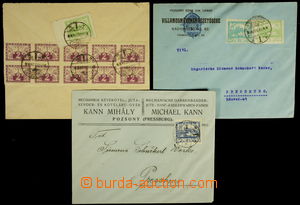 154847 - 1919 comp. 3 pcs of commercial letters, all sent in the plac