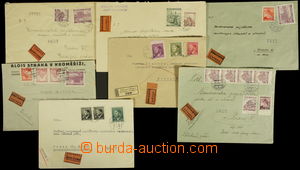 154870 - 1940-43 comp. 7 pcs of special delivery letters sent to poji