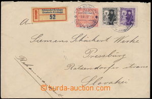 154898 -  Reg letter from IV. postal rate, mixed exact franking 1,85C
