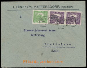 154902 - 1920 Maxa J38, letter with Hradčany pair 25h + 5h, Pof.11B,