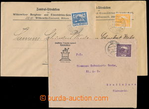 154903 - 1920 Maxa E54, F61, comp. 3 pcs of commercial envelopes, wit