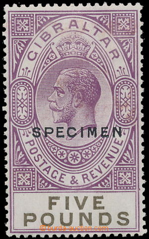 154912 - 1925 SG.108s, George V., 5 Pounds violet SPECIMEN, rare stam