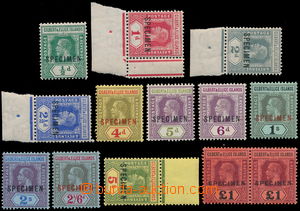 154914 - 1912 SG.12s-24s, Jiří V. ½P-1 Libra, 1£ ve  2-p