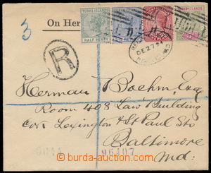 154916 - 1894 Reg letter to USA with mixed franking of issues 1889 an