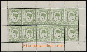 154921 - 1894 SG.52, 10-blok Královna Viktorie 6C zelená, celý tis