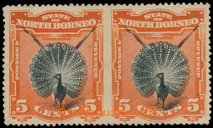 154922 - 1894 SG.72a, 2-páska Páv 5C oranžová/ černá, uprostře