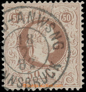 154934 - 1867 Mi.41II, 50Kr hnědá, jemný tisk, DR GELD-ANWEISUNG I
