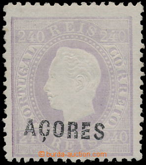 154940 - 1871 AZORES ISLANDS, Mi.24, Luis I., 240R light violet with 