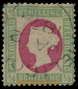 154959 - 1873 Mi.8F, Královna Viktorie ¼Sh, chybotisk barvy zel