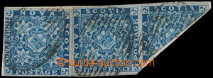 154983 - 1851-1860 SG.3, Heraldické květiny 3P tmavě modrá, 2 