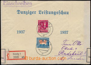 155048 - 1938 R-dopis do Drážďan, vyfr. aršíkem Gdaňská výsta