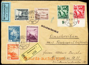 155051 - 1938 R+Let-dopis do Drážďan, vyfr. rakouskými leteckými