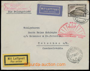 155058 - 1931 POLARFAHRT 1931  Let-dopis přepravený vzducholodí LZ