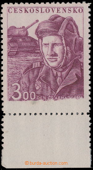 155084 - 1951 Pof.618VV, Den československé armády 3Kčs, s dolní