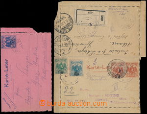 155125 - 1922 2 letter-cards to Graz, Skanderberg and Eagle 25Q blue/