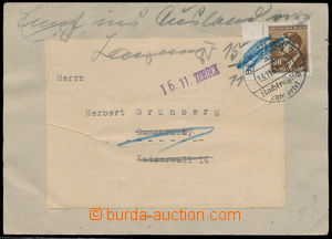 155213 - 1944 firemní lístek zaslaný jako Tiskopis do Německa bez