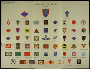 155246 - 1945 WORLD WAR II./ FORMATION SIGNS  color sheet with symbol