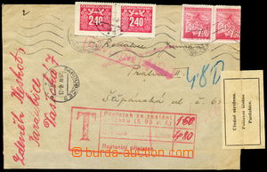 155278 - 1946 DEAD LETTER OFF. PARDUBICE  undeliverable letter return