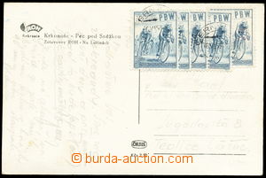 155279 - 1953 pohlednice s úředně nepovolenou tzv. schodovou frank