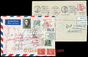 155299 - 1946-48 DEAD LETTER OFF. PRAGUE  comp. 2 pcs of letters Us P