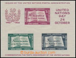 155322 - 1955 Mi.Bl.1II, aršík Charta OSN; svěží, kat. 200€