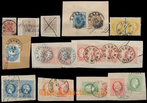 155422 - 1850-1879 Mi.1,4, 9, 36, 37, nice compilation of cut-squares