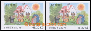 155471 - 2002 Pof.ZSL16, 2 pcs of stamp booklets Krteček, plate A + 