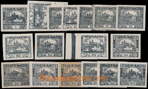 155505 -  PLATE PROOF  selection of 17 pcs of plate proofs of the val
