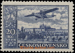 155524 -  Pof.14C, Airmail - definitive issue 20CZK, line perforation
