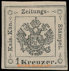 155747 - 1873 NEWSPAPER FISCAL STAMP  Mi.1ND, 1Kr black, without gum,