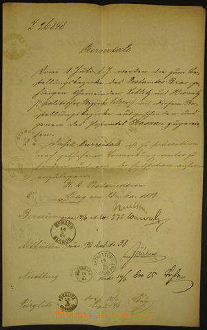155761 - 1883 OBĚŽNÍK  oznámení o vyloučení obcí Žichlice a 
