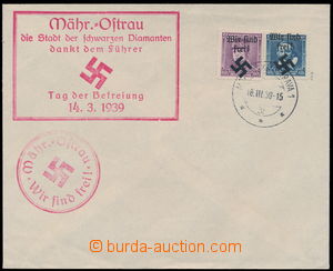 155783 - 1939 MORAVSKÁ OSTRAVA  envelope with mounted stamp. Comeniu