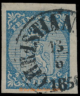 155789 - 1855 Mi.1, Coat of arms 4Sk blue, CDS CHRISTIANIA; extraordi