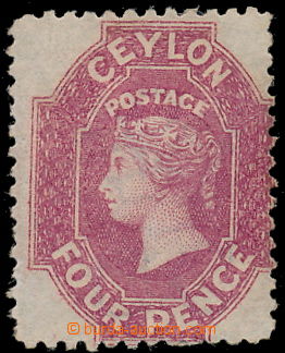 155808 - 1867-1880 SG.65, Královna Viktorie 4P růžová, průsvitka