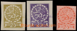 155858 - 1920 PLATE PROOF, comp. 3 pcs of refused designes on/for rev