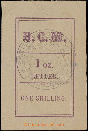 155860 - 1884 BRITSKÁ KONZULÁRNÍ POŠTA SG.2, 1Sh tmavě purpurov