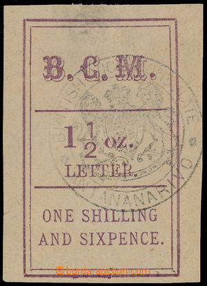 155861 - 1884 BRITSKÁ KONZULÁRNÍ POŠTA SG.3, 1Sh6P tmavě purpuro