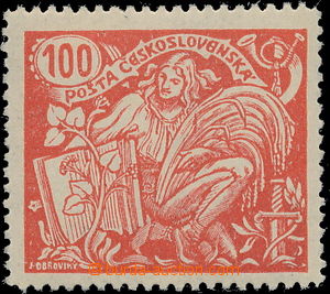 155875 -  Pof.173A III, 100h červená, III. typ, označeno a zk. Kar