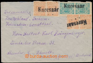 155917 - 1918 letter to Saxony with Mi.1B(4x), 2(2x), 2x pair 5 K + p