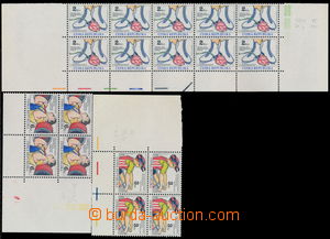 155922 - 1993 Pof.2, 8, 20, selection of multiblocks with plate varie