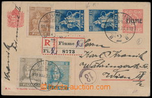 155926 - 1923 Reg-provisional Hungarian correspondence card 10f with 