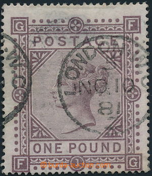 155948 - 1878 SG.129, Královna Viktorie 1£ hnědofialová, mimo