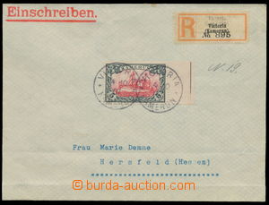 155983 - 1907 KAMERUN  R-dopis vyfr. zn. Mi.19, 5M, krajový kus, DR 