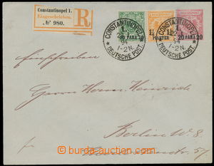 155986 - 1894 R-celinová obálka 20Pa/10Pfg Reichspost dofrankovaná