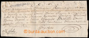 156062 - 1784 úřední dopis, delší formát, díky ozdobám na adr