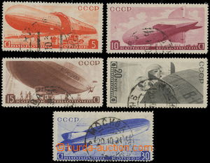 156169 - 1934 Mi.483-487x, Vzducholodě, kompletní série, kat. 100