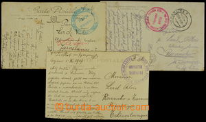 156216 - 1919 FRANCIE  sestava 3ks pohlednic, 1x nefrankovaná pohled