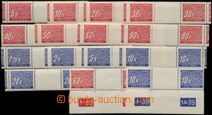 156265 - 1939 Pof.DL1-14, complete set trhaných and imperforate 2-st