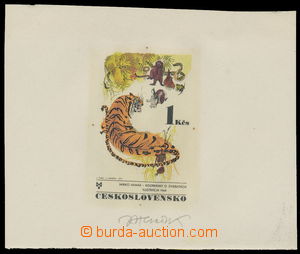 156330 - 1971 ZT Pof.1912, Bienále 1Kčs, zkusmý tisk v origináln